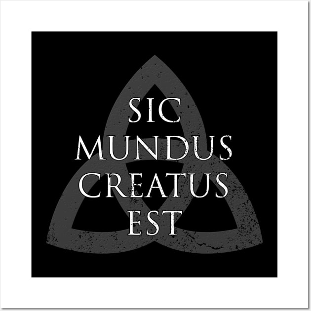 Sic Mundus Creatus Est Dark Wall Art by Bevatron